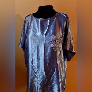 Vintage Purple Satin Night Shirt